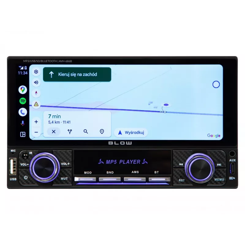 BLOW AVH-686B RDS MP3/USB/Micro SD/Bluetooth automobilinis radijas