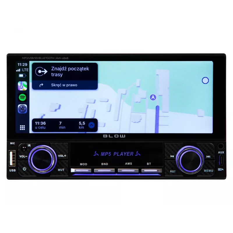 BLOW AVH-686B RDS MP3/USB/Micro SD/Bluetooth automobilinis radijas
