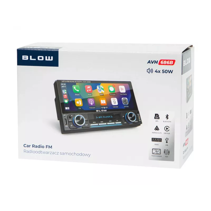 BLOW AVH-686B RDS MP3/USB/Micro SD/Bluetooth automobilinis radijas