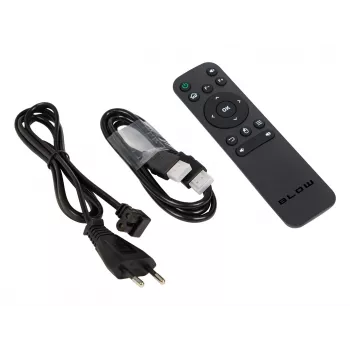 BLOW nešiojamasis projektorius su Android TV, HD raiška ir garsu, juodas krepšys