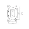 BLOW TV LCD Holder HQ 10-27 Type X fiksuotas sieninis laikiklis 10–27 colių ekranams, VESA 75x75/100x100, 15 kg, juodas