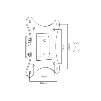 BLOW TV LCD Holder HQ 10-27 Type X fiksuotas sieninis laikiklis 10–27 colių ekranams, VESA 75x75/100x100, 15 kg, juodas