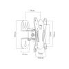 BLOW TV LCD Wall Mount HQ 10-27 Type X | Fiksuotas laikiklis 10–27 colių ekranams, VESA 75/100, 20 kg, juodas