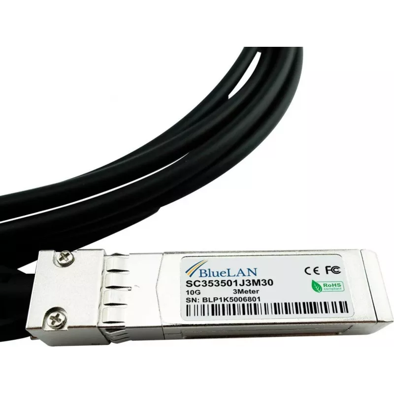 BlueLAN 10GBASE-CR Passive SFP+ to SFP+ Direct Attach Cable, 1,5m, Compatible with Huawei SFP+STACK-CU1M5