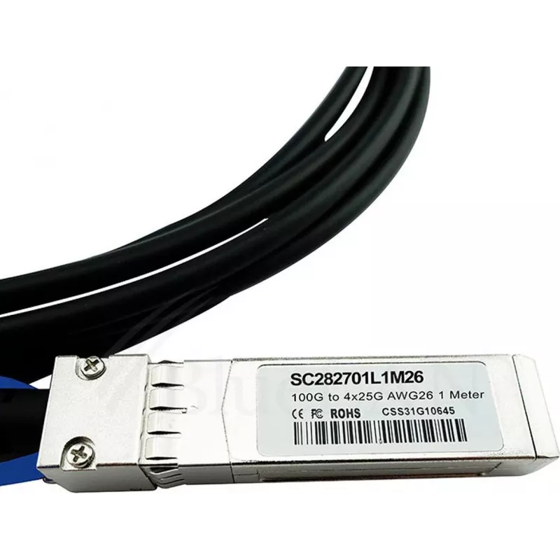 BlueLAN Compatible Mellanox MCP7F00-A001R30N Passive 100GBASE-CR4 QSFP28 to 4x25GBASE-CR SFP28 Direct Attach Breakout Cable, 1m, AWG26