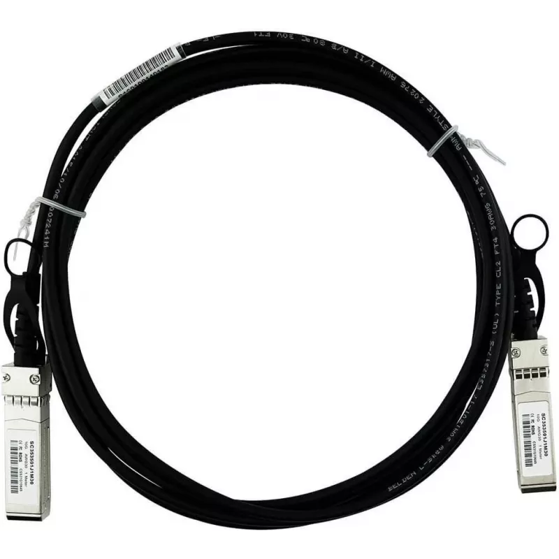 BlueLAN suderinamas MikroTik S+DA00005 10GBASE-CR pasyvus SFP+ į SFP+ tiesioginis prijungimo kabelis, 0,5 m, AWG30