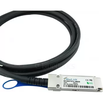 BlueOptics Dell EMC Compatible DAC-QSFP28-4SFP28-25G-BL Passive 100GBASE-CR4 QSFP28 to 4x25GBASE-CR SFP28 Direct Attach Breakout Cable, 5m, AWG26