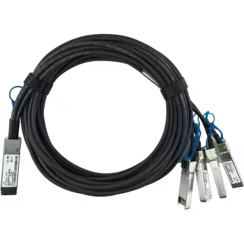 BlueOptics Dell EMC Compatible DAC-QSFP28-4SFP28-25G-BL Passive 100GBASE-CR4 QSFP28 to 4x25GBASE-CR SFP28 Direct Attach Breakout Cable, 5m, AWG26