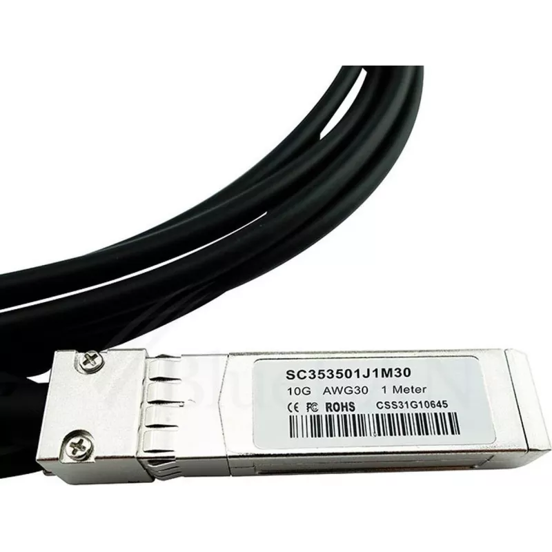 BlueOptics Netgear AXC765-10000S suderinamas BlueLAN 10GBASE-CR pasyvus SFP+ į SFP+ tiesioginio prijungimo kabelis, 5m, AWG24