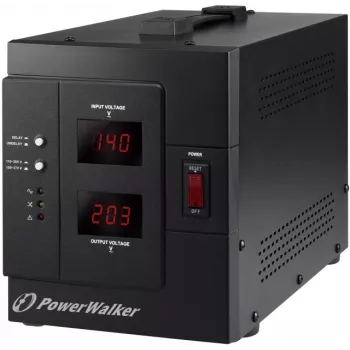 BlueWalker PowerWalker AVR 3000 SIV FR automatinis įtampos reguliatorius, 3000VA/2400W, 230V, 4x prancūziškas lizdas, juodas