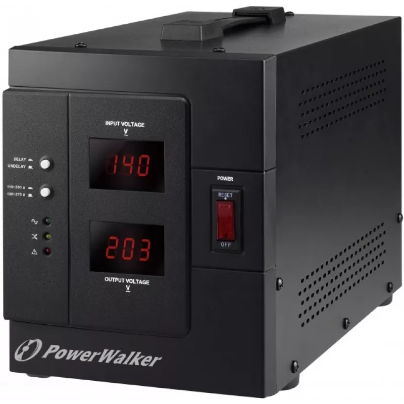 BlueWalker PowerWalker AVR 3000 SIV FR automatinis įtampos reguliatorius, 3000VA/2400W, 230V, 4x prancūziškas lizdas, juodas