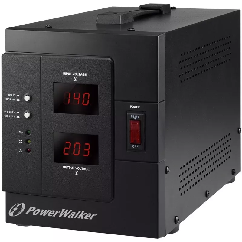 BlueWalker PowerWalker AVR 3000 SIV FR automatinis įtampos reguliatorius, 3000VA/2400W, 230V, 4x prancūziškas lizdas, juodas