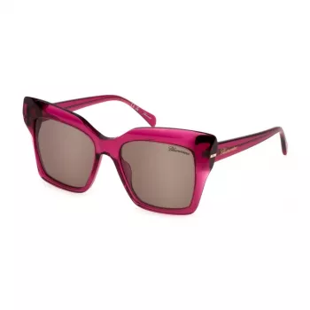 Blumarine moteriški akiniai nuo saulės SBM832S5401BV Drugelio formos acetatinis rėmelis juodi pilkai gradientiniai UV400