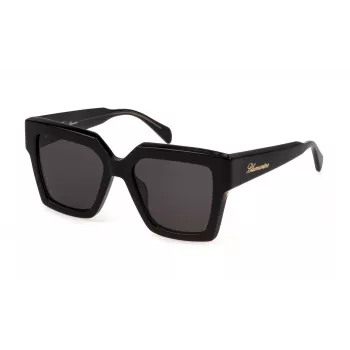 BLUMARINE Moteriški Akiniai nuo Saulės SBM859-53099A Rudi Havana Drugelio Formos Acetato Rėmeliai su Rudais Gradientiniais Polikarbonato Lęšiais 53/18/135 mm UV400