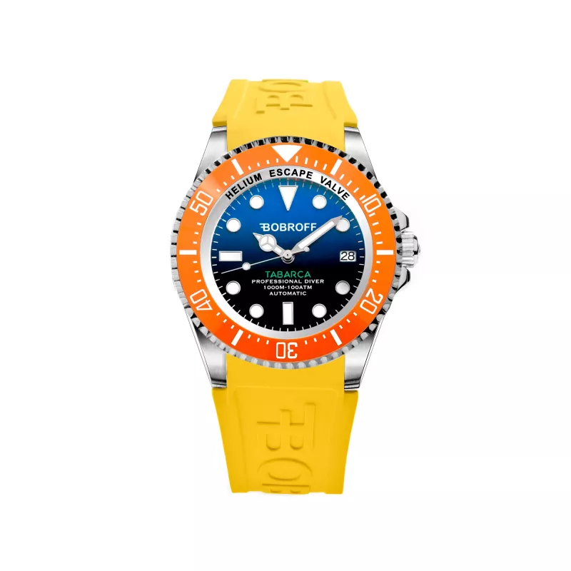 BOBROFF MAN BF0003bnBFSTA automatinis analoginis laikrodis, 44 mm nerūdijančio plieno korpusas, odinis dirželis, rudas