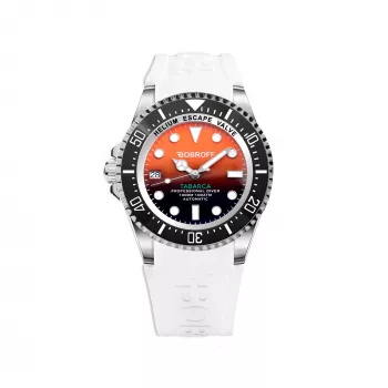 BOBROFF MAN BF0004i-BFSTB 42mm Analog Quartz Watch Stainless Steel Black Dial Silver Strap