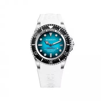 BOBROFF MAN BF0009-BFSTB 44mm Analoginis Kvarcinis Laikrodis - Nerūdijančio Plieno Korpusas, Ruda Odelės Juosta