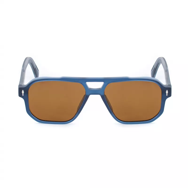 BOBROFF MAN BFG0007-C4 Akiniai nuo saulės - stačiakampis acetatinis rėmelis su UV400 apsauga - 55/15/143 mm