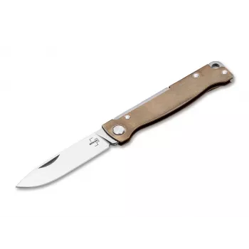 Boker Plus Atlas Brass sulankstomas peilis, D2 plieno geležtė, Frame Lock, EDC