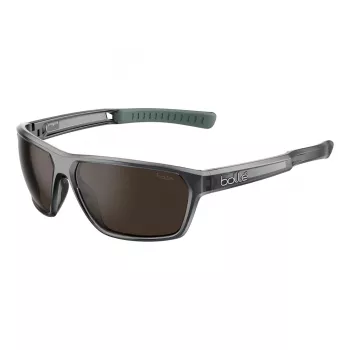 BOLLE BS045002-S Unisex Sportiniai Akiniai nuo Saulės - Matinis Juodas Rėmelis, Pilkai Tonuoti Lęšiai, 63/15/130 mm