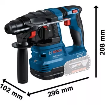 Bosch 18V Professional Set Rotary Hammer GBH 18V-22 + Drill Driver GSR 18V-45 - (mėlyna/juoda, 2x Li-Ion Battery 4.0Ah, Hammer Drill Bit and Bit Set, Tool Bag) (0615V0003D)