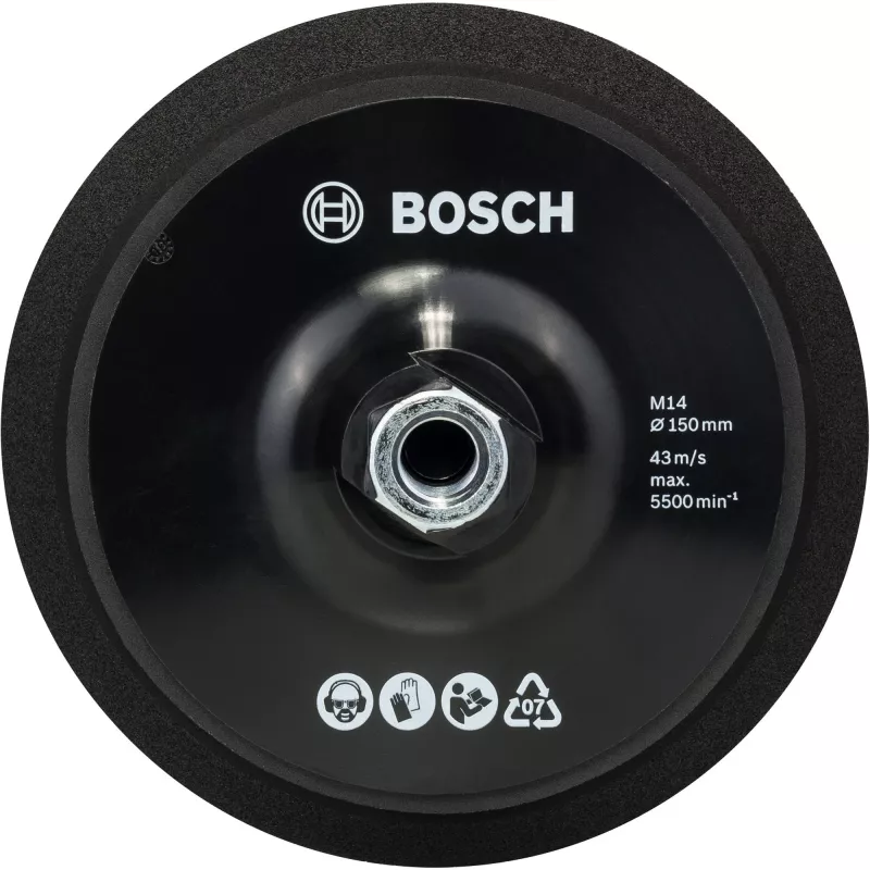 Bosch 2608612027 atraminis diskas M14 150 mm su Velcro tvirtinimu kampiniams šlifuokliams