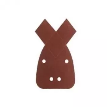Bosch 2609256A71 Red Wood delta šlifavimo lapų rinkinys, 10 vnt., grūdėtumas K60/K80/K120, su Velcro tvirtinimu, skirtas daugiafunkciams šlifuokliams