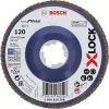 Bosch Accessories 2608619208 X-LOCK pluoštinis diskas Ø 115 mm, grūdėtumas 120, cirkonio aliuminio oksidas, nerūdijančiam plienui