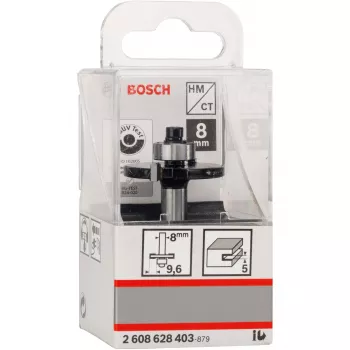 Bosch Accessories 2608628403 karbido frezavimo griovelių freza, 32 mm pjovimo skersmuo, 8 mm kotas, 51 mm ilgis