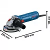 Bosch kampinis šlifuoklis GWS 12-125 Professional + deimantinis pjovimo diskas Blue, 1 200 W (06013A6102)