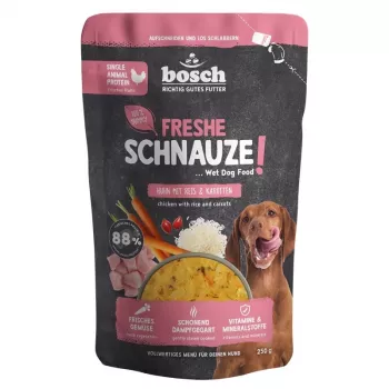 BOSCH Freshe Schnauze Chicken, Rice & Carrots Mono šlapias šunų maistas – 250 g