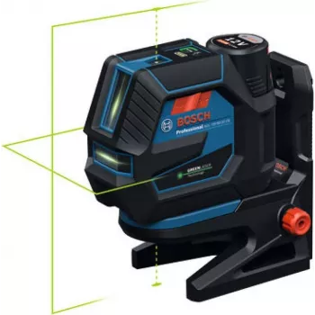 Bosch GCL 12V-50-22 CG Professional belaidis kombinuotas lazeris (mėlyna/juoda, žalios lazerio linijos ir svambalo taškai, su RM 20 besisukančiu laikikliu)