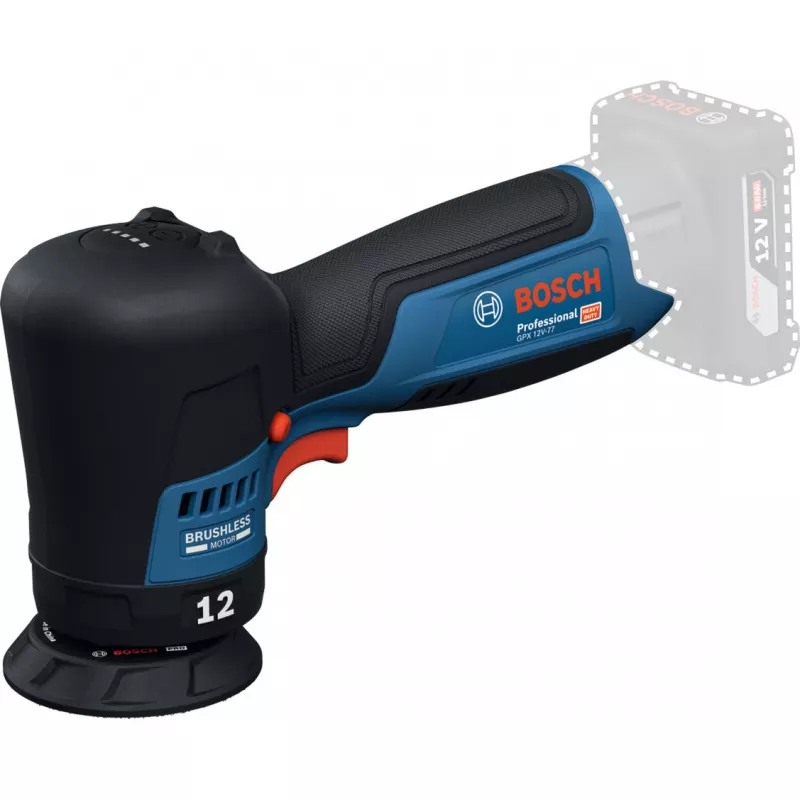 Bosch GPX 12V-77 Professional akumuliatorinis poliruoklis, 12 V, be akumuliatoriaus