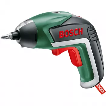 Bosch IXO 5 belaidis atsuktuvas su 32 dalių antgalių rinkiniu, 3,6V Li-Ion 1.5Ah, žalia/juoda