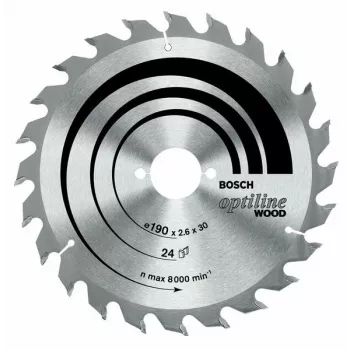 Bosch Optiline Wood diskinis pjūklo diskas 190 mm x 30 mm x 24 dantys