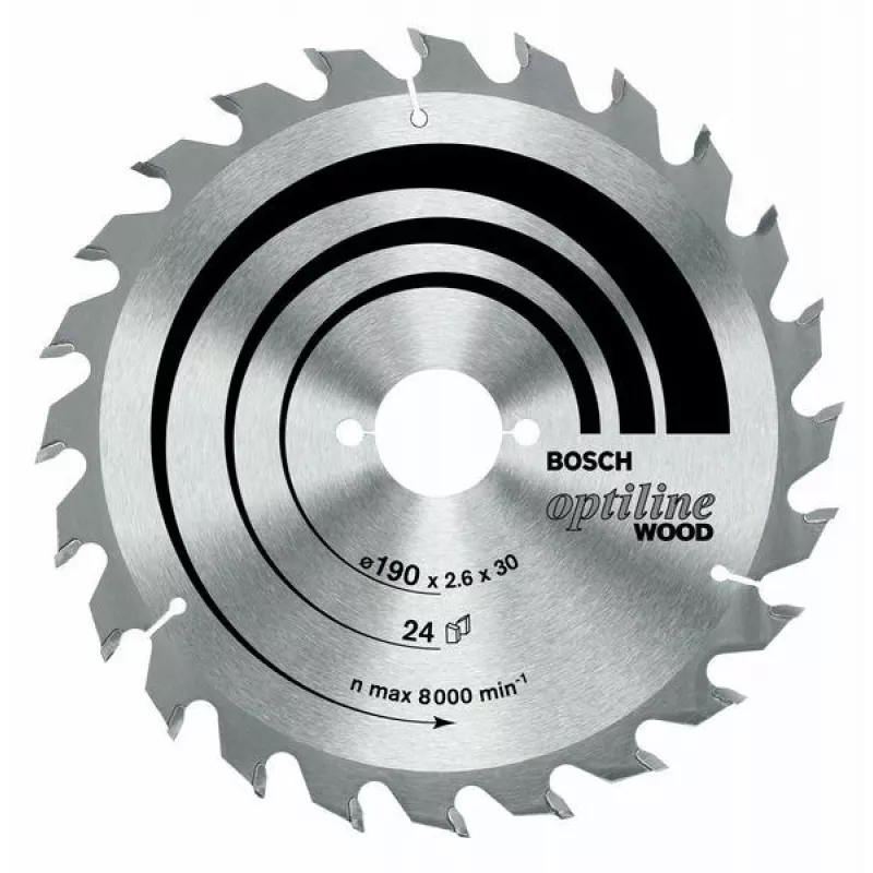 Bosch Optiline Wood diskinis pjūklo diskas 190 mm x 30 mm x 24 dantys