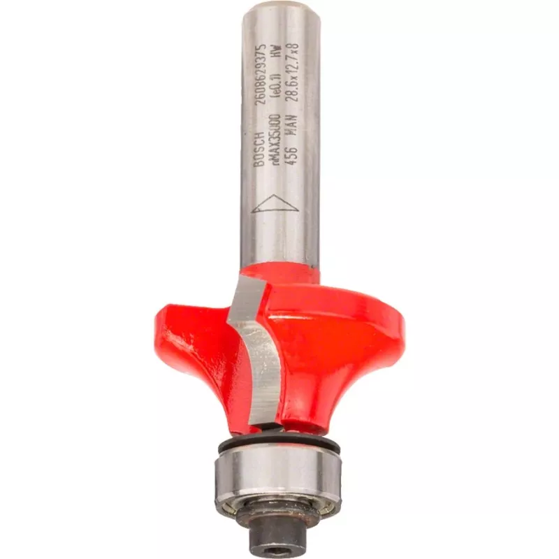 Bosch Power Tools Expert for Wood Roundover frezos antgalis, spindulys 7,9 mm, 8 mm kotas, dviejų ašmenų, su kreipiamuoju rutuliniu guoliu