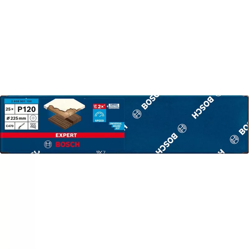 Bosch PowerTools Expert C470 Šlifavimo diskas, Ø 225 mm, Grūdėtumas K120, 25 vnt. pakuotė, skirtas sienų šlifuokliams