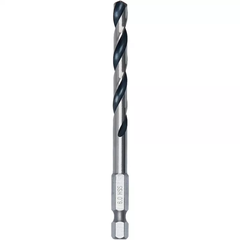 Bosch PowerTools HSS PointTeQ Hex Twist Grąžtas, 6 mm, 10 vnt., Darbinis Ilgis 57 mm
