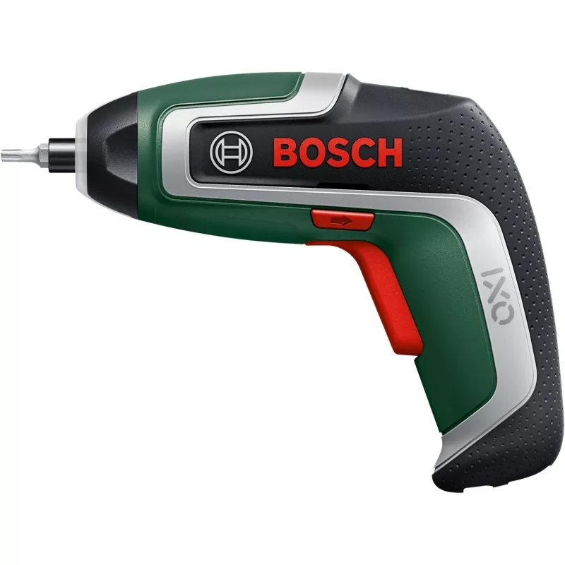 Bosch IXO 7 Anniversary Set 3.6V akumuliatorinis suktuvas (žalias/juodas, Li-Ion 2.0Ah, antgalių rinkinys, sėklų rutuliukai, dėžutė)