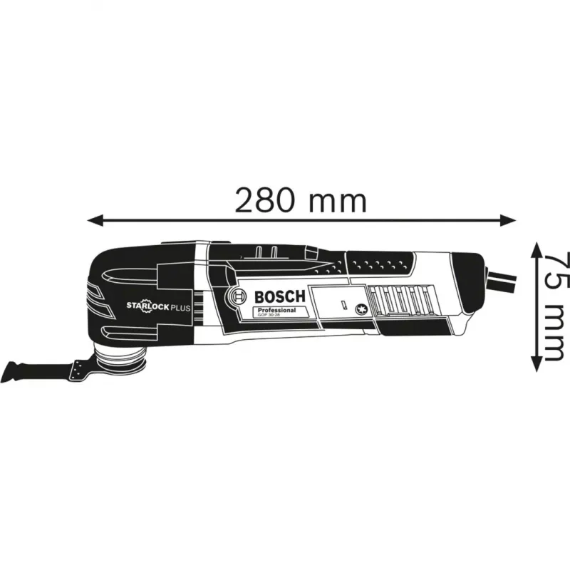 BOSCH POWERTOOLS Daugiafunkcis pjūklelis GOP 30-28 Professional (Mėlynas/Juodas, L-BOXX, 300 W, su priedais)