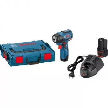 Bosch Professional GDS 12V-115 akumuliatorinis veržliasukis su 2x 3.0Ah Li-Ion baterijomis, L-BOXX