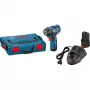 Bosch Professional GDS 12V-115 akumuliatorinis veržliasukis su 2x 3.0Ah Li-Ion baterijomis, L-BOXX