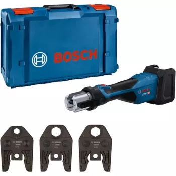 Bosch Professional GPT 18V-32 akumuliatorinis presavimo įrankis (be akumuliatoriaus, 3 standartiniai SV presavimo nasrai, L-BOXX)