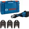 Bosch Professional GPT 18V-32 belaidis presavimo įrankis, Solo versija, Kit TH, 18V, mėlynas, be akumuliatoriaus ir įkroviklio, 3 standartiniai TH presavimo nasrai, L-BOXX dėkle