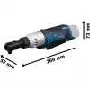 BOSCH Professional GRC 12V-60 3/8 SN akumuliatorinis reketinis veržliaraktis, 3/8 colio kvadratas, 60 Nm, 12V, mėlynas/juodas (be akumuliatoriaus)