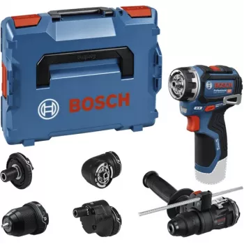 Bosch Professional GSR 12V-32 FC Akumuliatorinis Gręžtuvas-Suktuvas 12V (Mėlyna/Juoda, Komplektas be Akumuliatoriaus, 5 Adapteriai, L-BOXX)