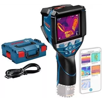 Bosch Professional GTC 600 C termovizijos kamera su Click&Go, -20 iki 600°C, 9 Hz, 256x192 IR raiška, 3,5 colio ekranas, Wi-Fi, USB-C, IP54 0.601.083.508