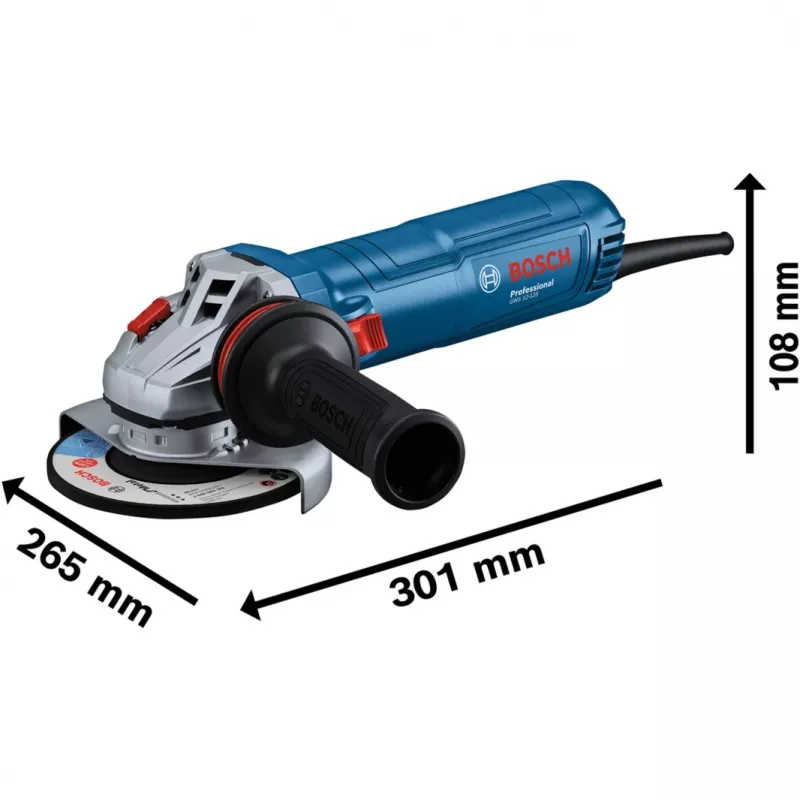 Bosch Professional GWS 12-125 06013A6106 kampinis šlifuoklis 125 mm 1200 W su kintamu greičiu
