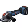 Bosch Professional GWX 18V-11PS akumuliatorinis kampinis šlifuoklis Solo, 18V, 125mm, X-LOCK, mėlynas/juodas, be akumuliatoriaus ir įkroviklio
